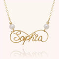 Filled Personalized Name Necklace with Freshwater Pearls