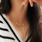 Filled Personalized Name Necklace with Freshwater Pearls