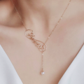 Custom Name Necklace with Freshwater Pearls